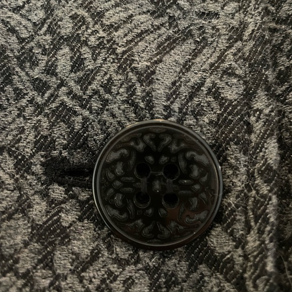 Grey Coldwater Creek jacket, fully lined, wool blend,?interesting details - Picture 4 of 9